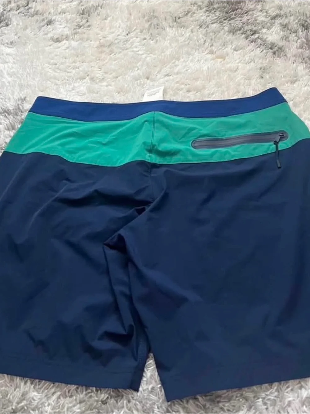 GAP Navy Swim Trunks with Green Waistband